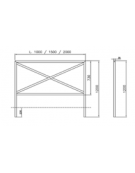 Barriera L.200 cm da inghisare, realizzata in acciaio zincato e verniciato - cm 200x120h