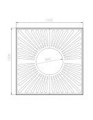 Griglia salvapiante quadrato, interamente in acciaio zincato e verniciato - cm 120x120xØint.60