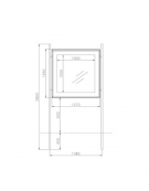 Bacheca bifacciale in acciaio zincato e verniciato, con pannelli cm 100x100. Da inghisare - cm 142x280h