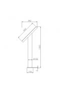 Leggio per esposizione in acciaio zincato e verniciato, con pannello cm 100x50 - dim. tot.  cm 100x38,2x100h