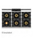 Cucina inox a gas da banco 6 fuochi da 28,5 Kw