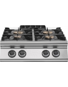 Cucina inox a gas da banco 6 fuochi da 28,5 Kw