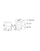 Lavabicchieri cesto quadro cm 40x40 - controllo elettronico - altezza massima del bicchiere cm 24,5