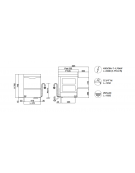 Lavabicchieri cesto quadro cm 40x40 - controllo elettronico - altezza massima del bicchiere cm 27,5 - cm 47x55,5x76h