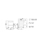 Lavabicchieri cesto quadro cm 40x40 - controllo elettronico - altezza massima del bicchiere cm 29,5 - cm 47x55,5x76h