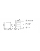 Lavabicchieri cesto quadro cm 40x40 - controllo elettronico - altezza massima del bicchiere cm 27,5 - cm 47x55,5x76h