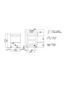 Lavabicchieri cesto quadro cm 40x40 - controllo elettronico - altezza massima del bicchiere cm 27,5 - cm 47x58,5x71h