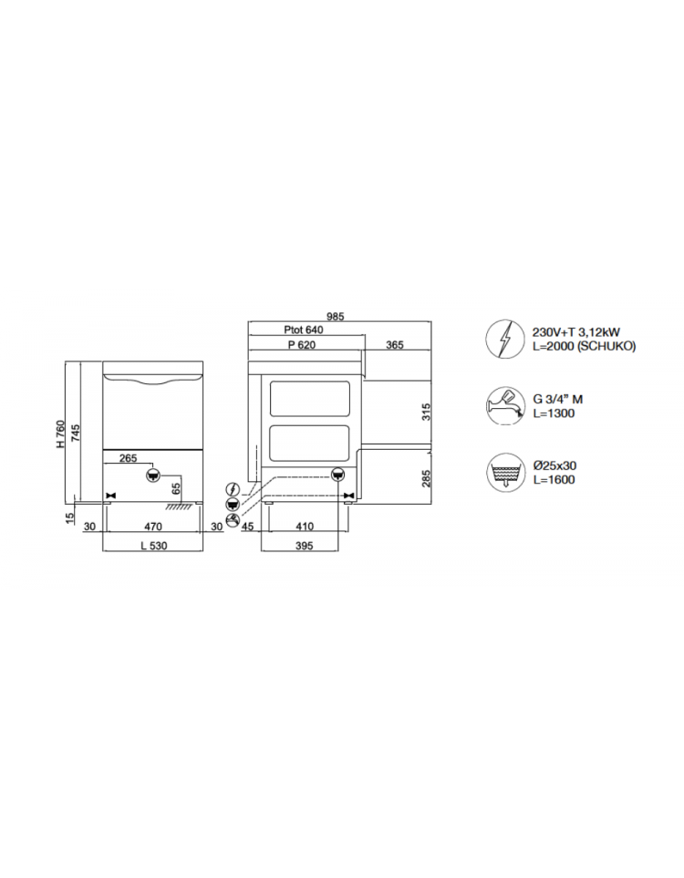 Cesto rete 45x45 cm plastica - UNIVERBAR s.r.l.