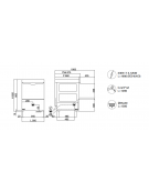 Lavastoviglie - lavapiatti, controllo elettronico, con pompa di scarico, massimo piatto Ø  cm 35 - cm 58,5x68x81,5h