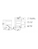 Lavabicchieri cesto quadro cm 40x40- controllo elettronico - altezza massima del bicchiere cm 27,5 - cm 47x55,5x71h