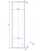 Nipplo 1" 1/2 - mm Ø 34x175h