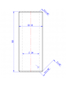 Nipplo 1" 1/2 - mm Ø 34x120h