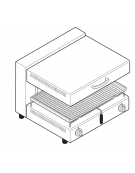 Salamandra con piano mobile -  sup. di cottura cm 60x35 - dim. tot. cm 60x45x50h