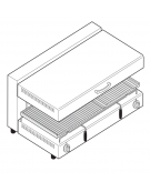 Salamandra con piano mobile -  sup. di cottura cm 80x35 - dim. tot. cm 80x45x50h