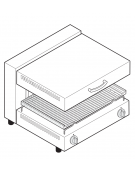 Salamandra Eco a piano mobile AISI430 -  sup. di cottura cm 60x35 - dim. tot. cm 60x45x50h