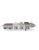 Cucina a gas, da incasso, 2 fuochi con potenza max 1x3,3 kw + 1x5,2 kw - cm 35x60x10h