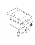 Cuocipasta elettrico GN 2/3 trifase-4.8kw da incasso, in acciaio in acciaio inox AISI 316 da 23 litri di capacità - cm 35x60x32h