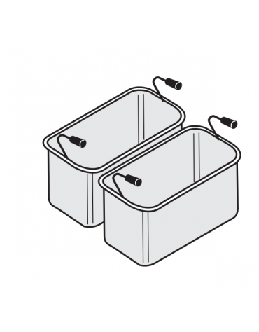 Set 2 cestelli GN1/3 - Dim. cm 29 × 16 × 20h