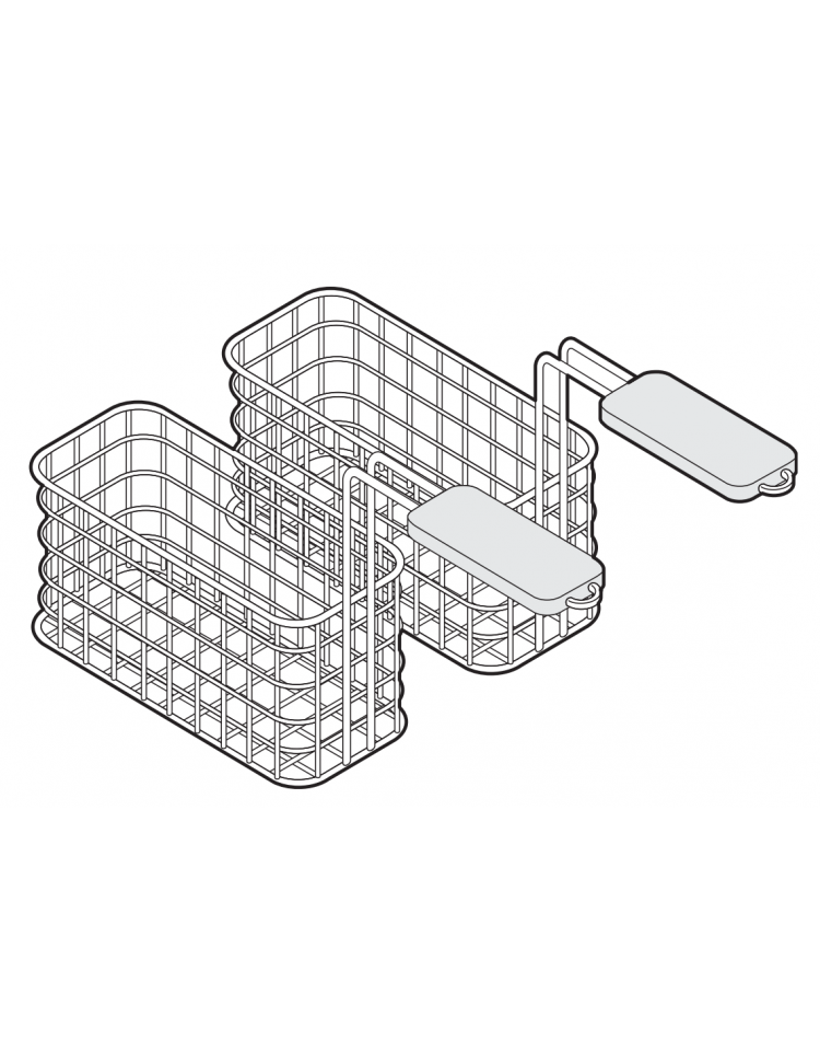 Friggitrice elettrica trifase-7,5kw da banco, 1 vasca AISI 304 dim