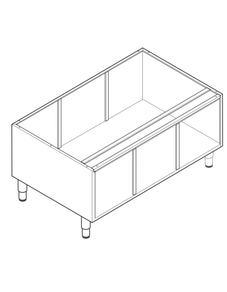 Vano neutro senza porte e cassetti, cm vano 104,5x57x40h - dim. tot. 105x57,5x60h