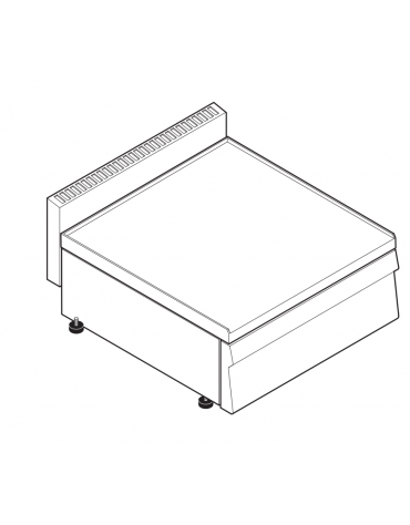 Piano di lavoro accessoriabile con apposito tagliere, senza cassetto - cm 70x65x28h