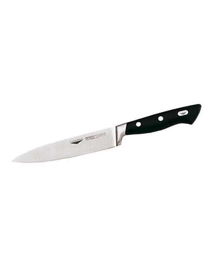 Coltello cucina in acciaio inox con manico PP - cm 16 - colore nero