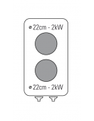 Cucina elettrica da banco trifase-4kw, 2 piastre Ø cm 22 - cm 35x70x28h