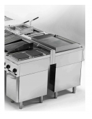 Cucina elettrica da banco trifase-10,4kw, 4 piastre cm 22x22 - cm 70x70x28h