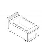 Bagnomaria elettrico da banco monofase-1,3kw, 1 vasca AISI 304 - GN1/1 dim. cm 30,5x51x16,5h - dim tot. cm 35x70x28h