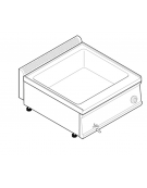 Bagnomaria elettrico da banco monofase-2,6kw, 1 vasca AISI 304 - GN2/1 dim. cm 63x51x16,5h - dim tot. cm 70x70x28