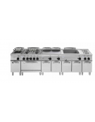 Cucina a gas 2 fuochi su vano aperto, potenza fuochi aperti 2x7,2kw griglie in ghisa- cm 80x45x90h