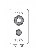 Cucina a gas 2 fuochi da banco, potenza fuochi 1x3,3 + 1x7,2kw - cm 40x70x28h