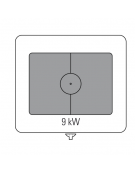 Tuttapiastra a gas cm 74,2x55,8, 1 bruciatore da 9 Kw - cm 80x70x28h