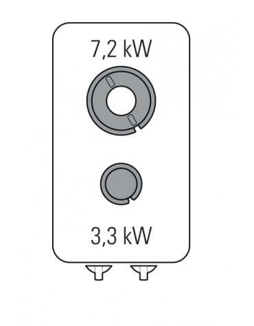 Cucina a gas 2 fuochi su vano aperto, potenza fuochi aperti 1X3,3kw + 1X7,2kw - griglia in ghisa - cm 40x70x90h