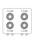 Cucina a gas 4 fuochi, forno a gas statico GN 2/1, fuochi aperti 4x7,2kw - cam. forno cm 57,5x65x30 - cm 80x70x90h