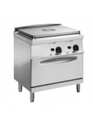 Cucina tuttopiatsra a gas, forno a gas statico GN 2/1, potenza pistra 1x9kW - cam. forno cm 57,5x65x30 - cm 80x70x90h