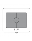 Cucina tuttopiatsra a gas, forno a gas statico GN 2/1, potenza pistra 1x9kW - cam. forno cm 57,5x65x30 - cm 80x70x90h