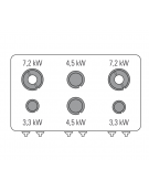 Cucina a gas 6 fuochi, forno elettrico, fuochi aperti 2x7,2kw+2x3,3kw+2x4,5kw - cam. forno cm 92,5x63x30 - cm 120x70x90h