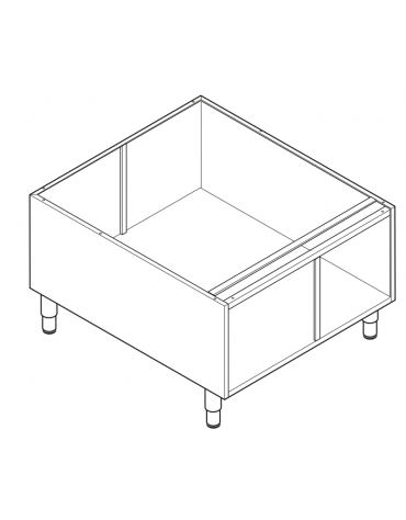 Vano neutro senza porta e cassetto, cm vano 73x57,4x39,5h - dim. tot. 80x57,5x57h