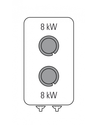 Cucina a gas 2 fuochi su vano aperto, potenza fuochi aperti 2X8kw - cm 40x90x90h