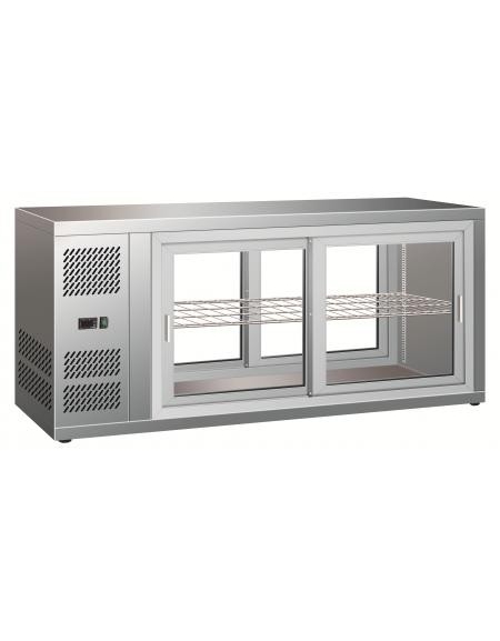 Vetrina refrigerata ventilata con porte scorrevoli da cm. 111x51,5x55,5h