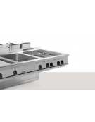 Cucina elettrica da banco trifase-24kw, 6 piastre quadre cm 30x30 - cm 120x90x28h