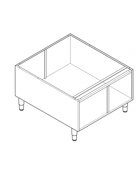 Vano neutro senza porte, senza cassetti, cm vano 77x76,1x39,5h - dim. tot. 80x76,5x57h