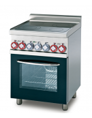 Cucina con piano in vetroceramica, forno elettrico multifunzione, porta in vetro, camera cm 46x37x35h - cm 60x60x90h