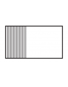 Fry top elett. trifase-11,25kw da banco, piastra 2/3 liscia - 1/3 rigata cm 99,5x45, r. temp. 50 a 300 °C - dim. 100x60x28h