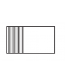 Fry top a gas da banco, piastra cromata 2/3 liscia 1/3 rigata, sup. di cottura cm 99,5x45  - cm 100x60x28h