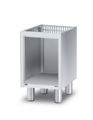 Base neutra a giorno per uso professionale in acciaio inox CrNi 18/10 AISI 304, cm 30x 48,5x 57h