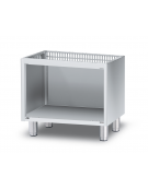 Base neutra a giorno per uso professionale in acciaio inox CrNi 18/10 AISI 304, cm 60x 48,5x 57h