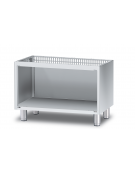 Base neutra a giorno per uso professionale in acciaio inox CrNi 18/10 AISI 304, cm 80x 48,5x 57h