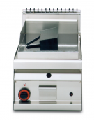 Fry top a gas da banco, 7kw, piastra liscia, consumo gas 0,181m³/h - sup. di cottura cm 35x56 - cm 40x65x29h